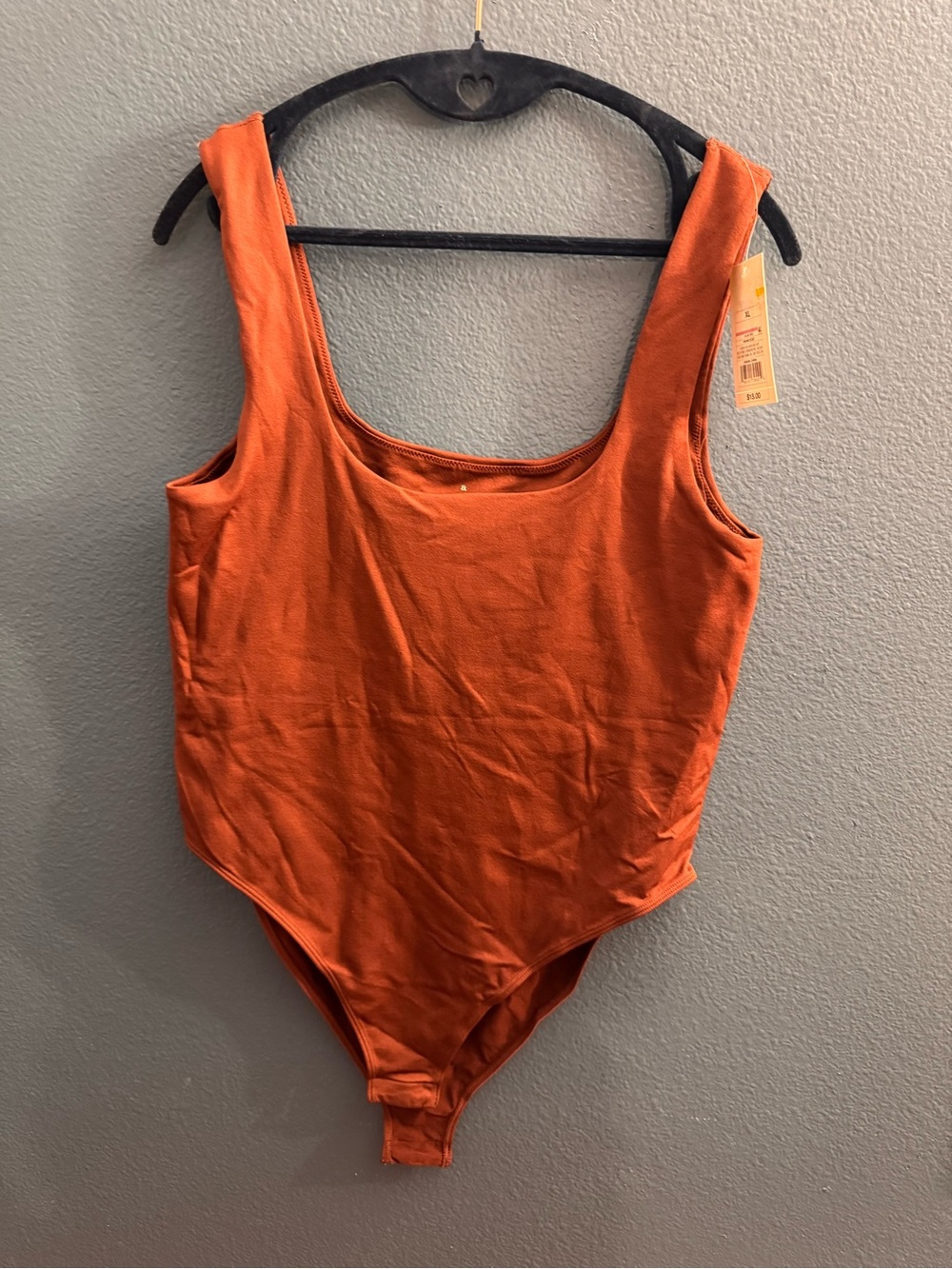 a new day Brown Scoop Neck Tank Bodysuit
